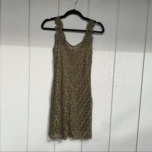 Free People Green Lace Floral Bodycon Dress